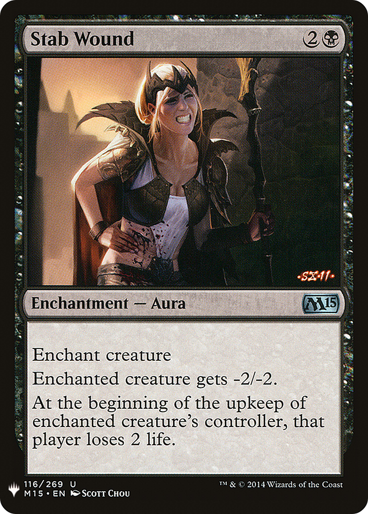 Stab Wound (MB1-780) - Mystery Booster - Premium MTG Single from Wizards of the Coast - Just $0.08! Shop now at Game Crave Tournament Store