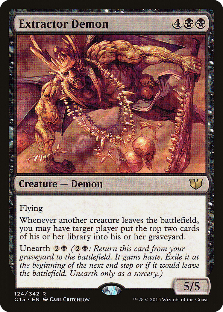 Extractor Demon (C15-124) - Commander 2015 - Premium MTG Single from Wizards of the Coast - Just $0.08! Shop now at Game Crave Tournament Store