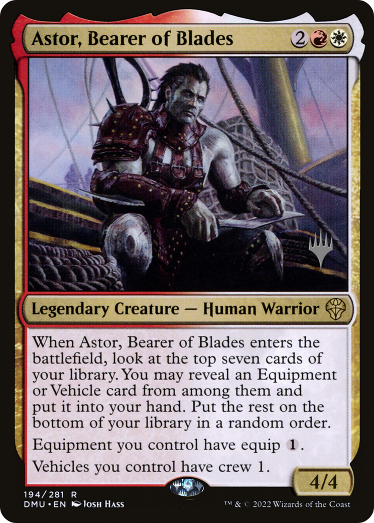 Astor, Bearer of Blades (PDMU-194P) - Dominaria United Promos Foil - Premium MTG Single from Wizards of the Coast - Just $0.10! Shop now at Game Crave Tournament Store