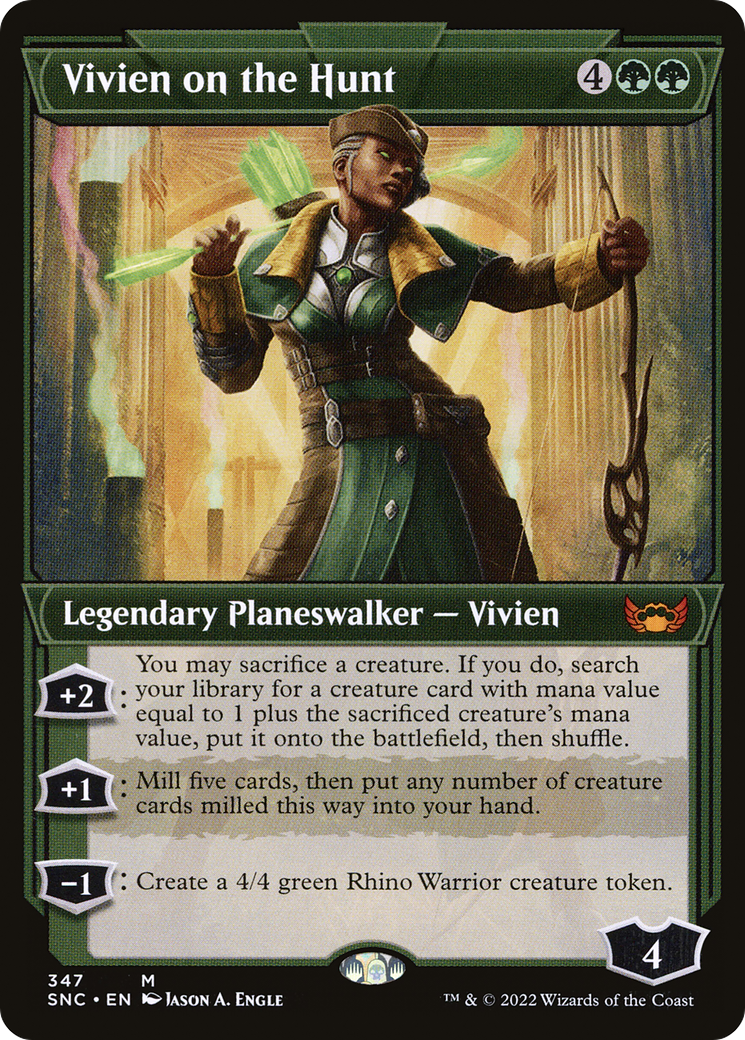Vivien on the Hunt (SNC-347) - Streets of New Capenna: (Showcase) Foil - Premium MTG Single from Wizards of the Coast - Just $0.39! Shop now at Game Crave Tournament Store