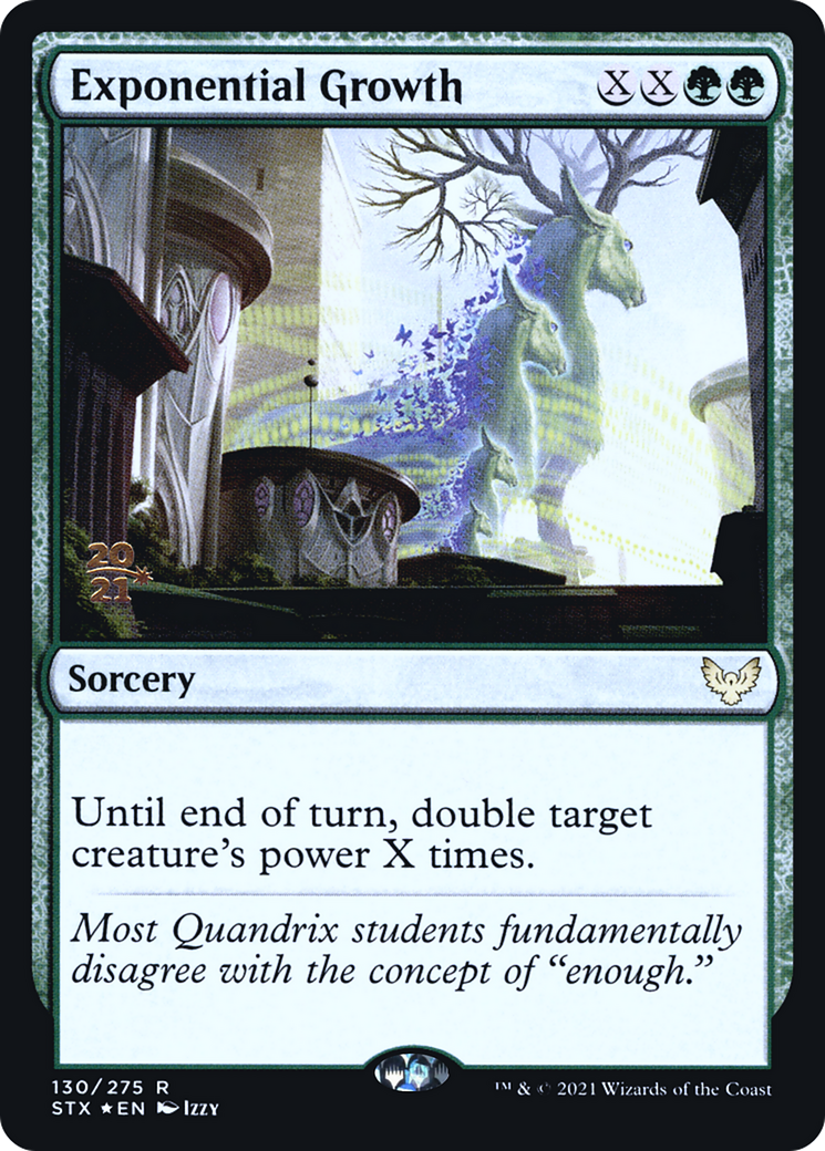 Exponential Growth (PSTX-130S) - Strixhaven: School of Mages Promos Foil - Premium MTG Single from Wizards of the Coast - Just $0.20! Shop now at Game Crave Tournament Store