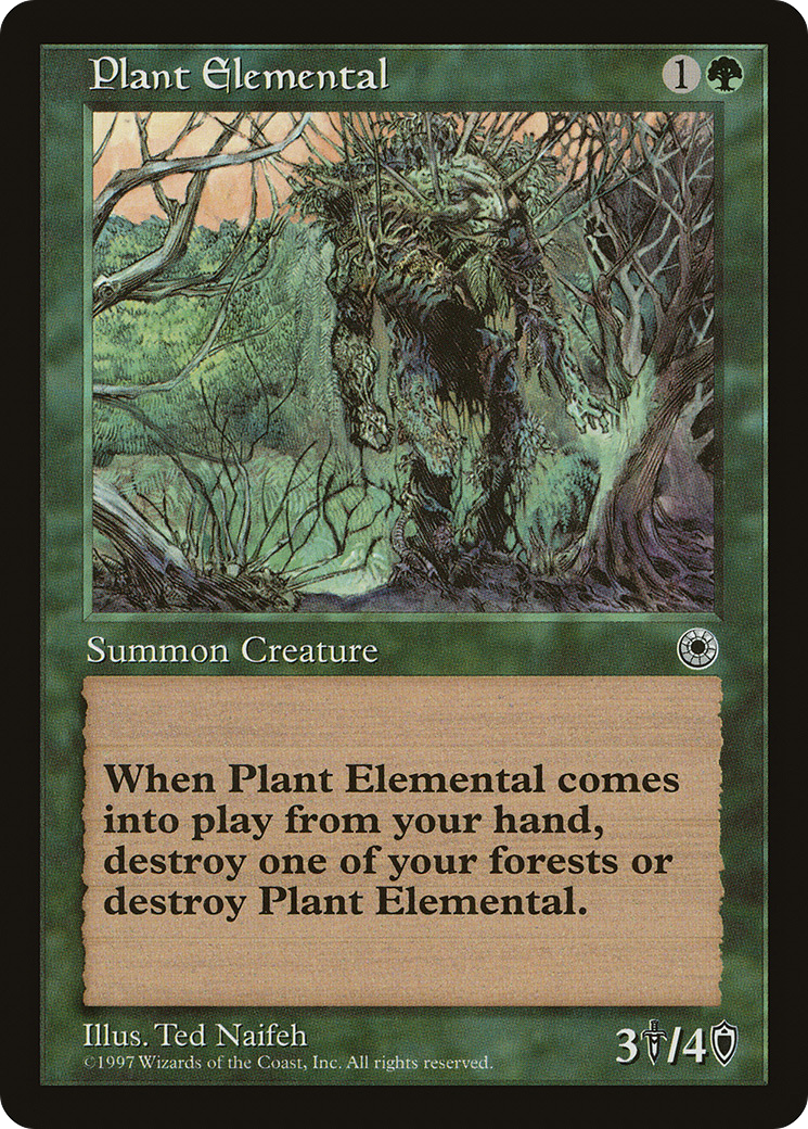 Plant Elemental (POR-181) - Portal - Premium MTG Single from Wizards of the Coast - Just $0.08! Shop now at Game Crave Tournament Store