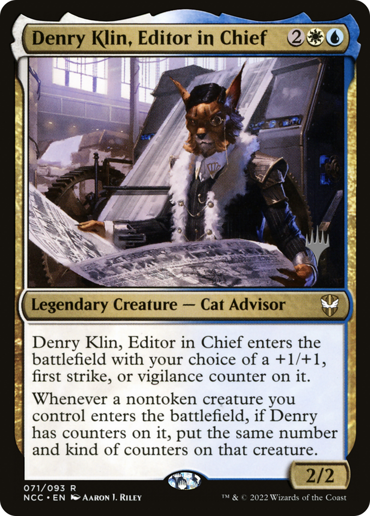Denry Klin, Editor in Chief (PNCC-71P) - New Capenna Commander Promos Foil - Premium MTG Single from Wizards of the Coast - Just $2.01! Shop now at Game Crave Tournament Store