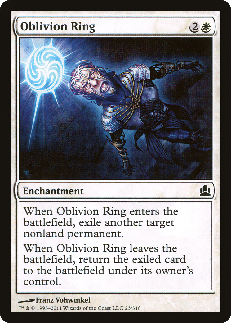 Oblivion Ring (CMD-023) - Commander 2011 - Premium MTG Single from Wizards of the Coast - Just $0.08! Shop now at Game Crave Tournament Store