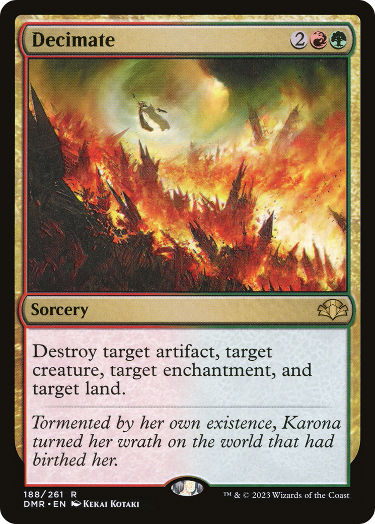 Decimate (DMR-188) - Dominaria Remastered Foil - Premium MTG Single from Wizards of the Coast - Just $0.09! Shop now at Game Crave Tournament Store