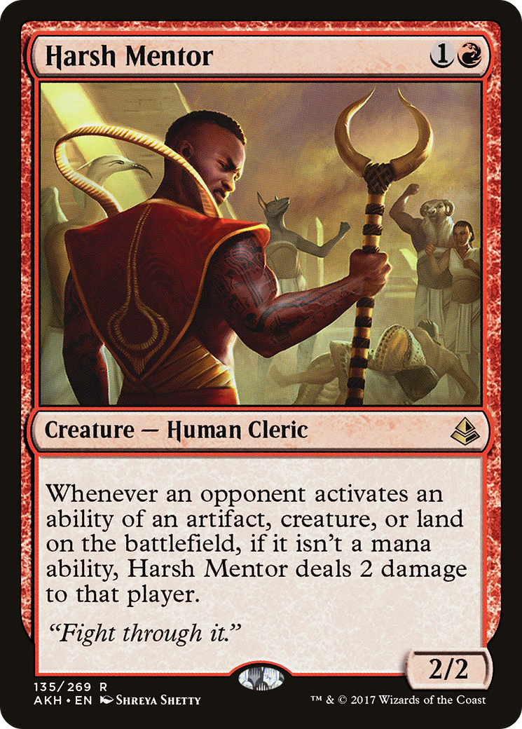 Harsh Mentor (AKH-135) - Amonkhet Foil - Premium MTG Single from Wizards of the Coast - Just $1.11! Shop now at Game Crave Tournament Store