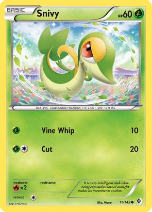 Snivy 11/149 - Boundaries Crossed - Premium Pokemon Single from Nintendo - Just $0.25! Shop now at Game Crave Tournament Store