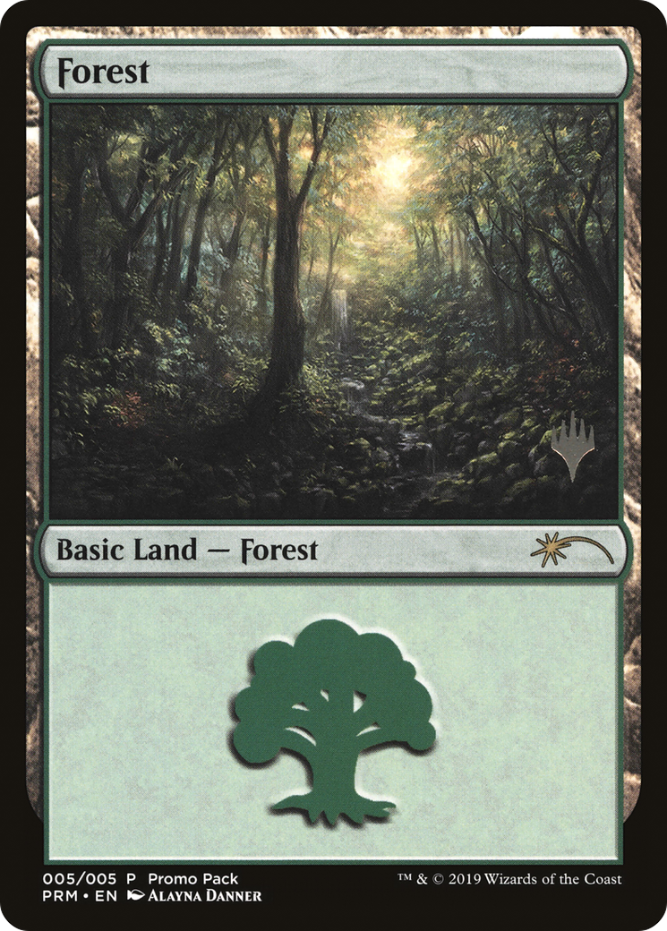 Forest (PPP1-005) - M20 Promo Packs Foil - Premium MTG Single from Wizards of the Coast - Just $0.25! Shop now at Game Crave Tournament Store