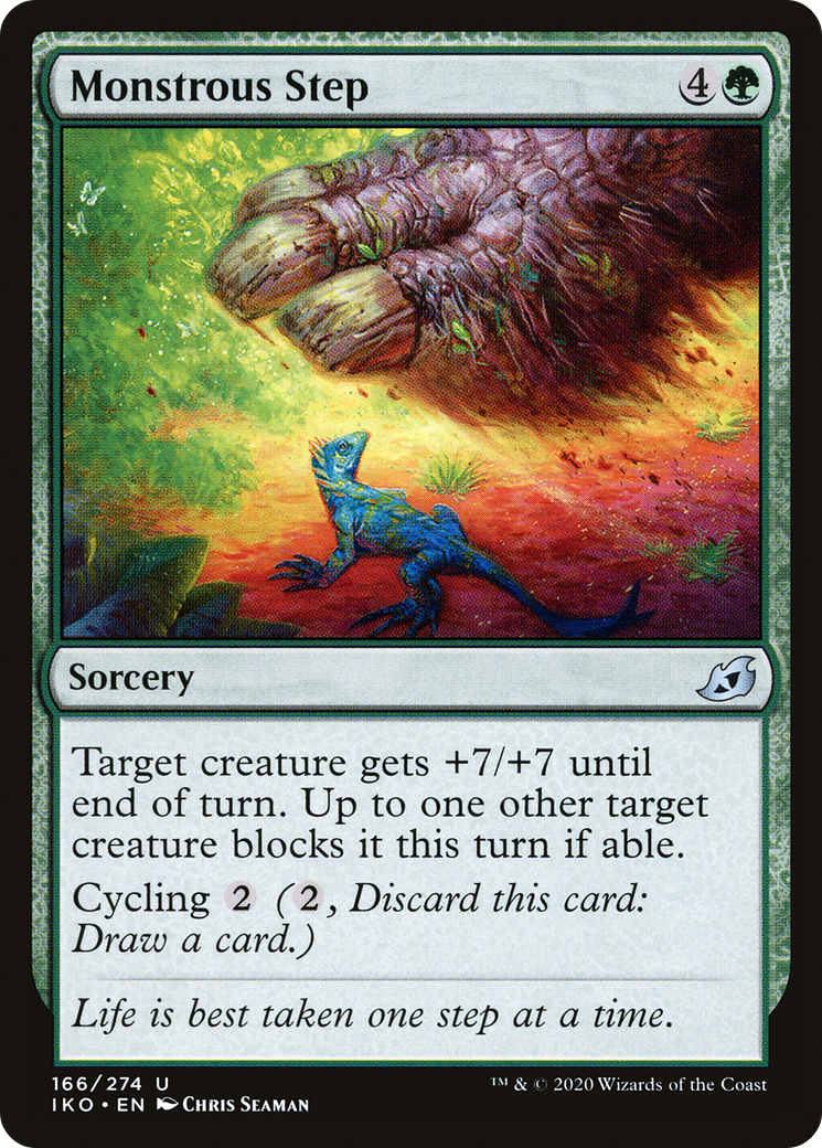 Monstrous Step (IKO-166) - Ikoria: Lair of Behemoths Foil - Premium MTG Single from Wizards of the Coast - Just $0.08! Shop now at Game Crave Tournament Store