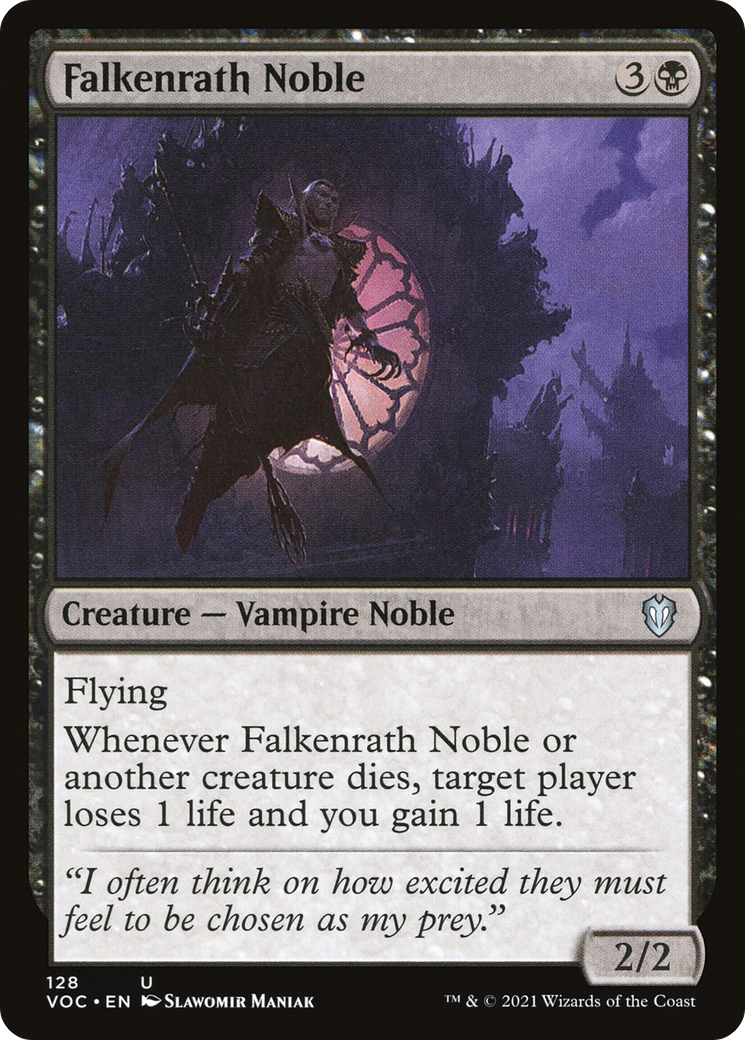 Falkenrath Noble (VOC-128) - Crimson Vow Commander - Premium MTG Single from Wizards of the Coast - Just $0.08! Shop now at Game Crave Tournament Store