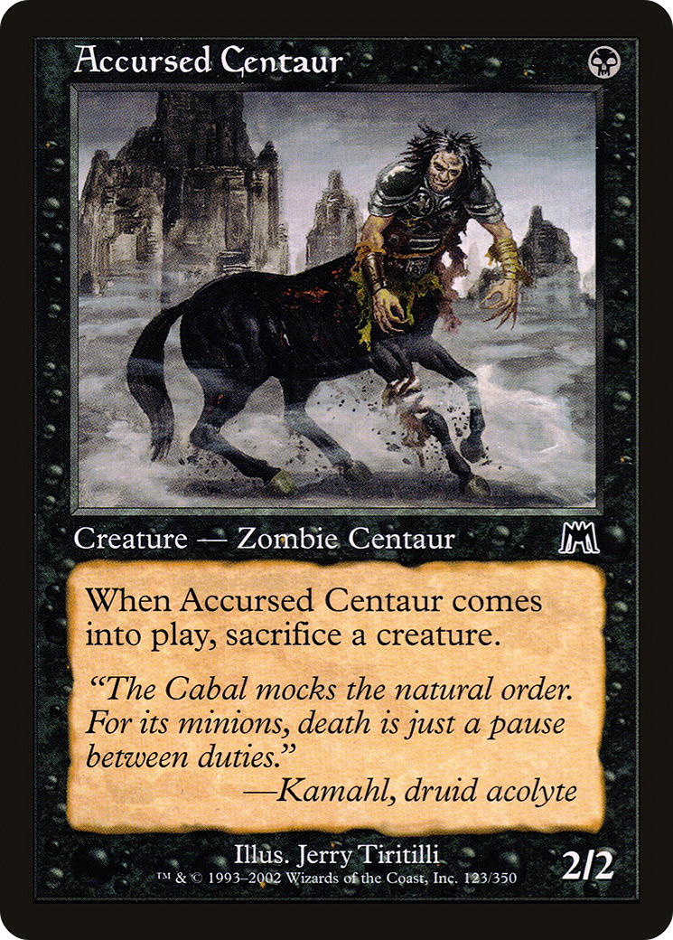 Accursed Centaur (ONS-123) - Onslaught - Premium MTG Single from Wizards of the Coast - Just $0.08! Shop now at Game Crave Tournament Store
