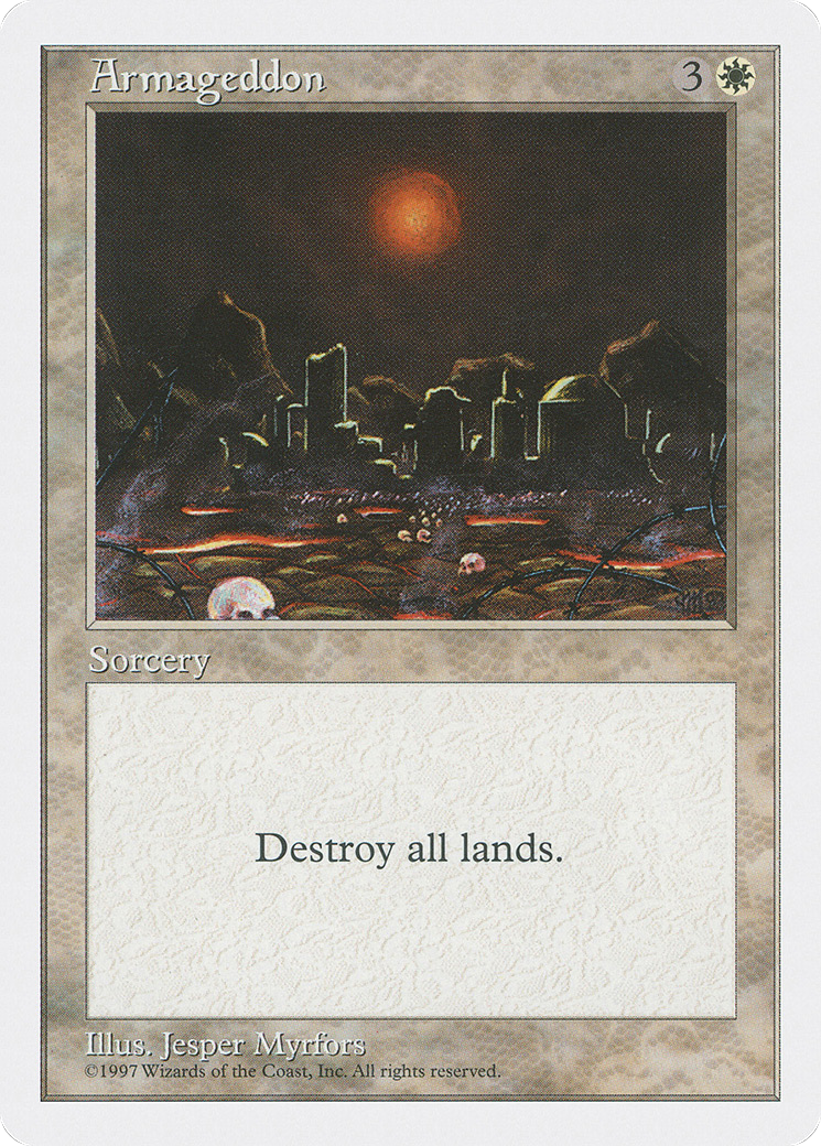 Armageddon (5ED-007) - Fifth Edition - Premium MTG Single from Wizards of the Coast - Just $2.23! Shop now at Game Crave Tournament Store