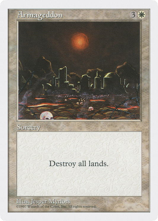 Armageddon (5ED-007) - Fifth Edition - Premium MTG Single from Wizards of the Coast - Just $2.23! Shop now at Game Crave Tournament Store