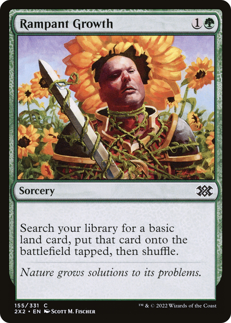 Rampant Growth (2X2-155) - Double Masters 2022 Foil - Premium MTG Single from Wizards of the Coast - Just $0.20! Shop now at Game Crave Tournament Store