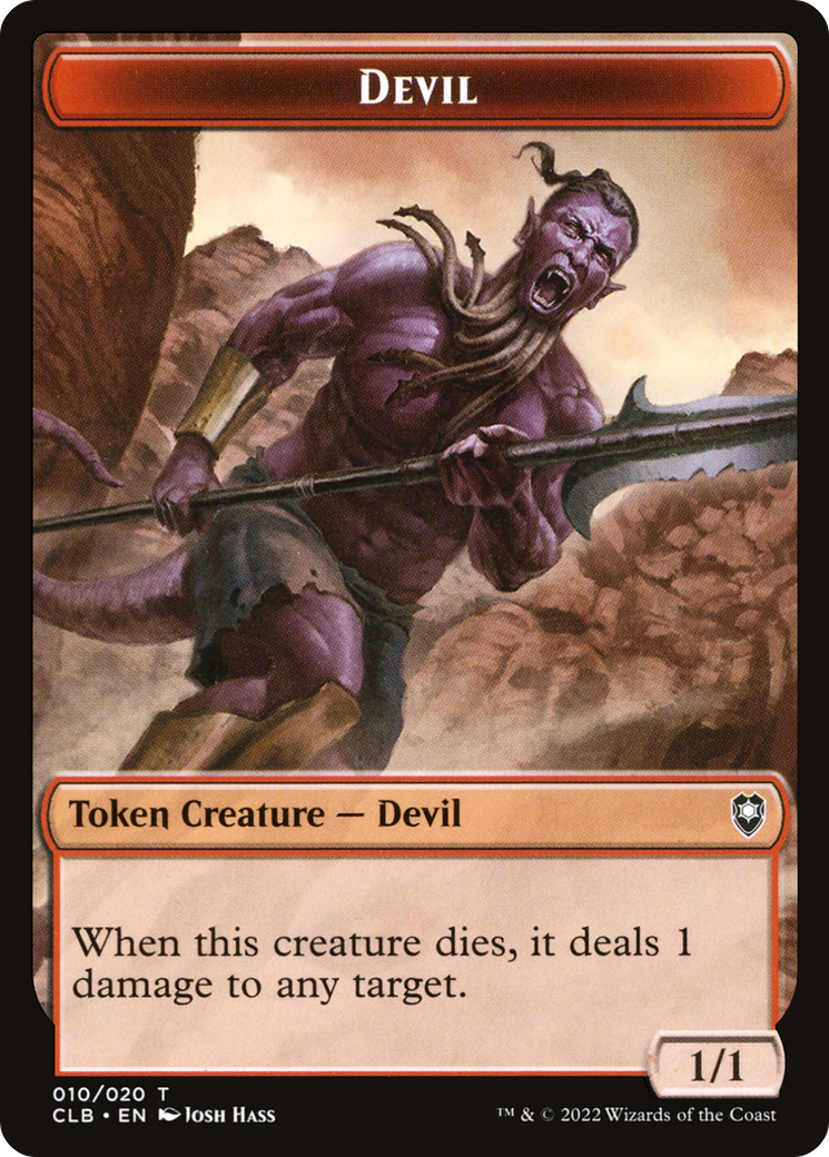 Devil (TCLB-010) - Battle for Baldur's Gate Tokens Foil - Premium MTG Single from Wizards of the Coast - Just $0.08! Shop now at Game Crave Tournament Store