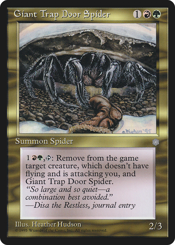 Giant Trap Door Spider (ICE-293) - Ice Age - Premium MTG Single from Wizards of the Coast - Just $0.26! Shop now at Game Crave Tournament Store