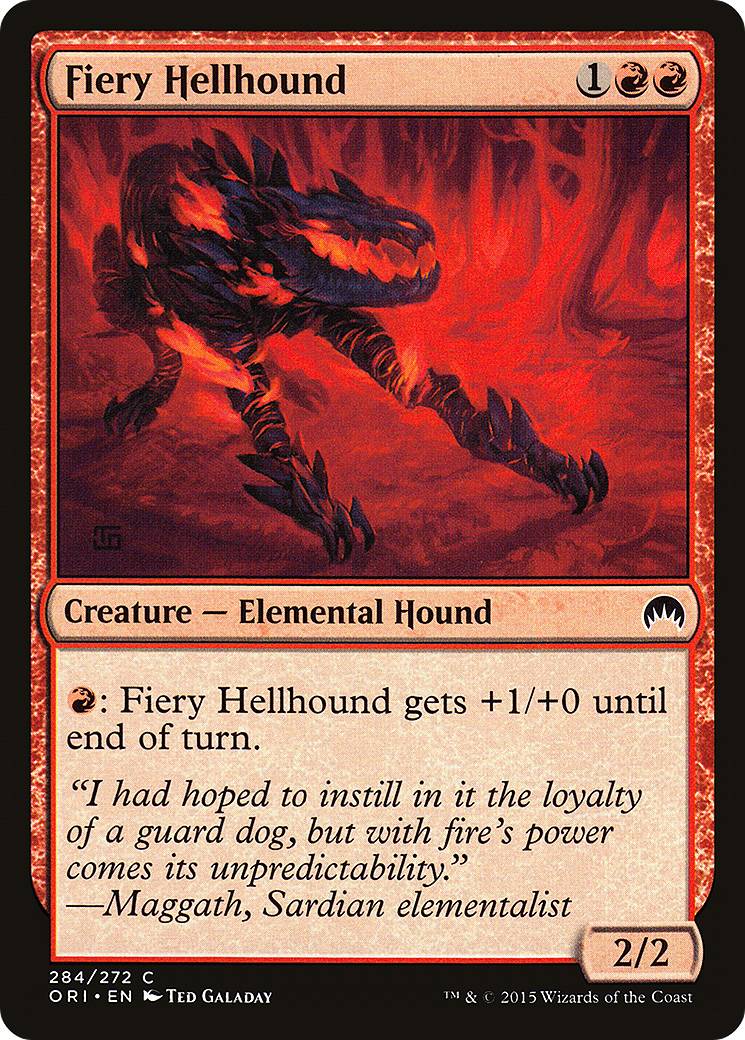 Fiery Hellhound (ORI-284) - Magic Origins - Premium MTG Single from Wizards of the Coast - Just $0.08! Shop now at Game Crave Tournament Store