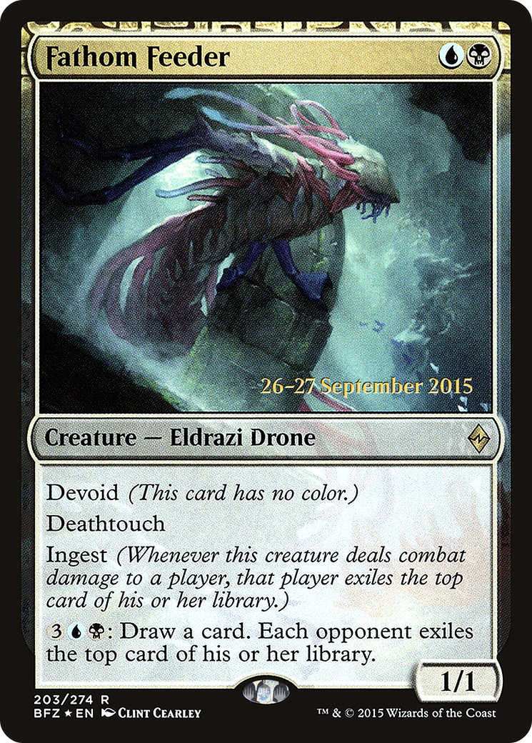 Fathom Feeder (PBFZ-203S) - Battle for Zendikar Promos: (devoid) Foil - Premium MTG Single from Wizards of the Coast - Just $0.37! Shop now at Game Crave Tournament Store