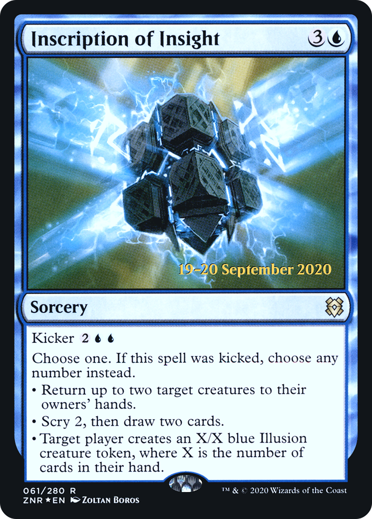 Inscription of Insight (PZNR-61S) - Zendikar Rising Promos Foil - Premium MTG Single from Wizards of the Coast - Just $0.11! Shop now at Game Crave Tournament Store