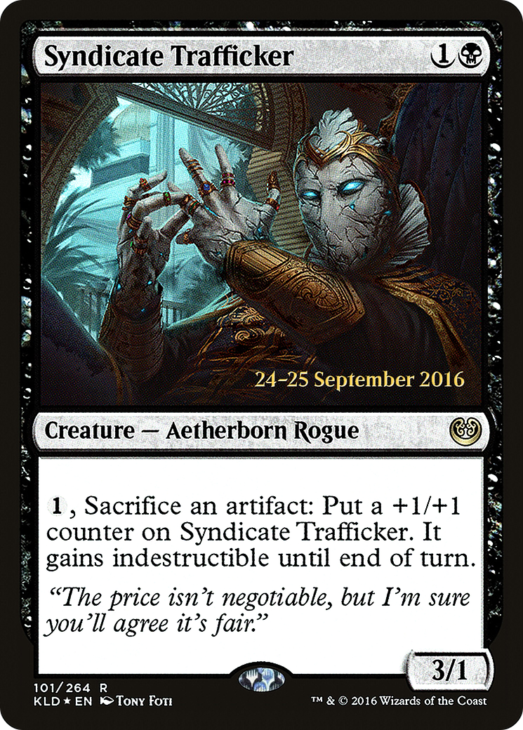 Syndicate Trafficker (PKLD-101S) - Kaladesh Promos Foil - Premium MTG Single from Wizards of the Coast - Just $0.50! Shop now at Game Crave Tournament Store
