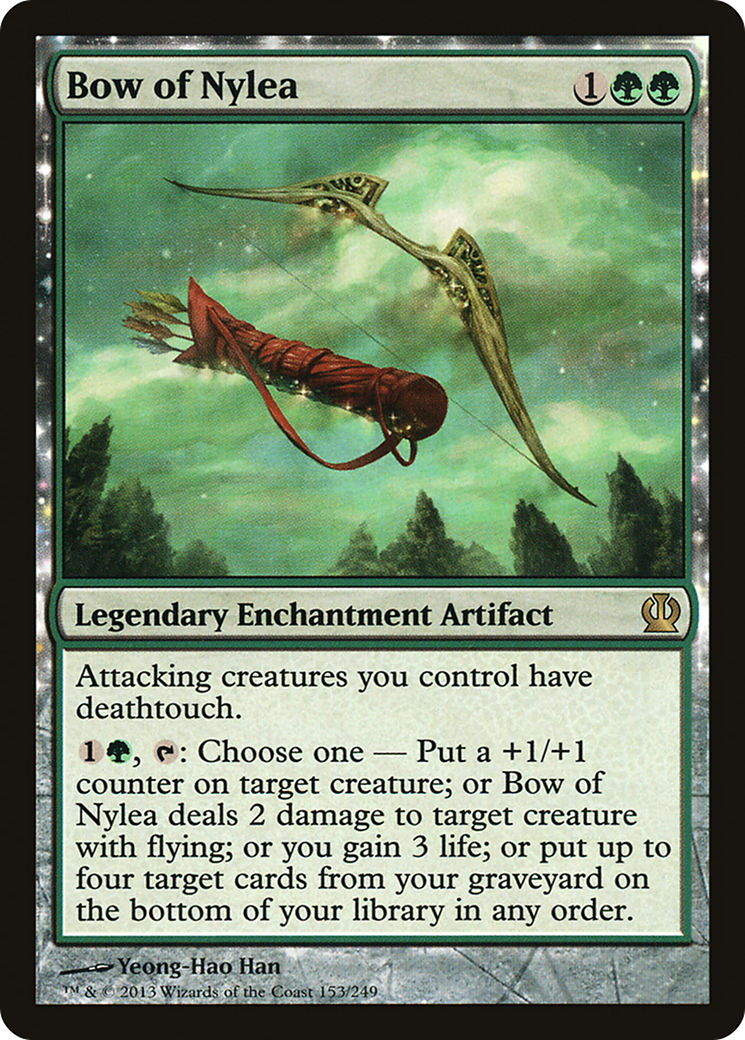 Bow of Nylea (THS-153) - Theros: (nyxtouched) Foil - Premium MTG Single from Wizards of the Coast - Just $2.37! Shop now at Game Crave Tournament Store