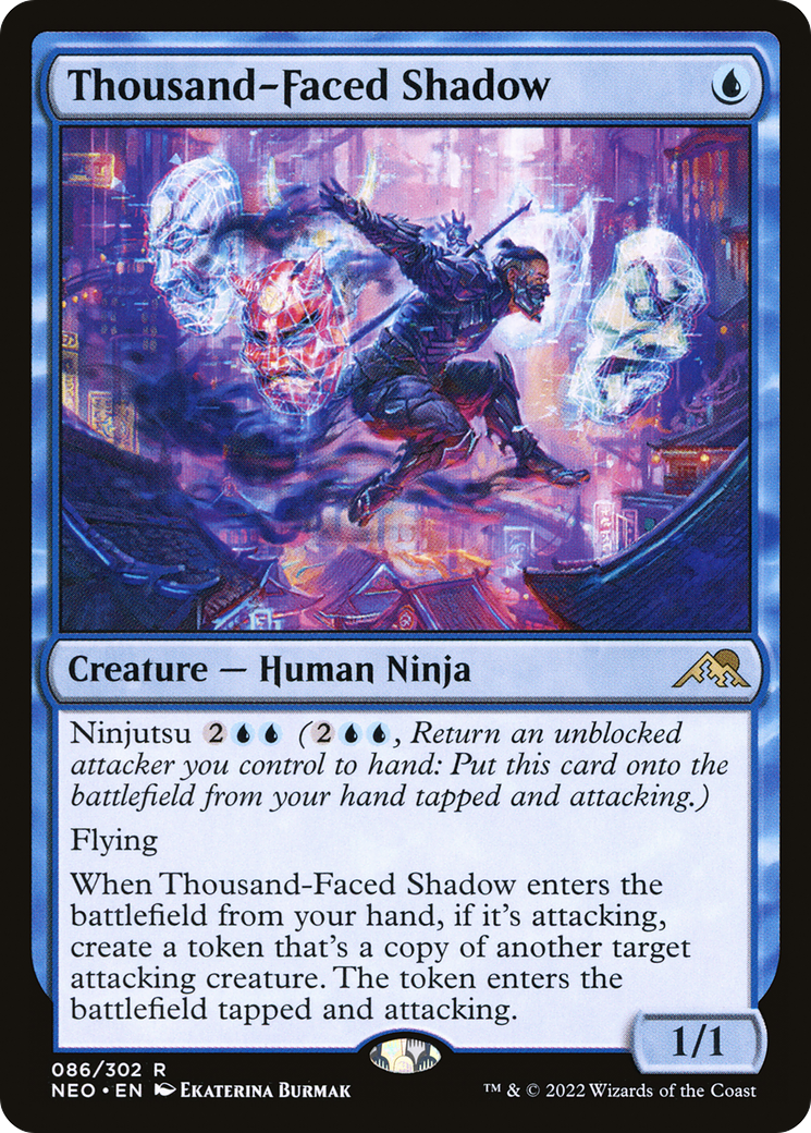 Thousand-Faced Shadow (NEO-086) - Kamigawa: Neon Dynasty Foil - Premium MTG Single from Wizards of the Coast - Just $0.87! Shop now at Game Crave Tournament Store