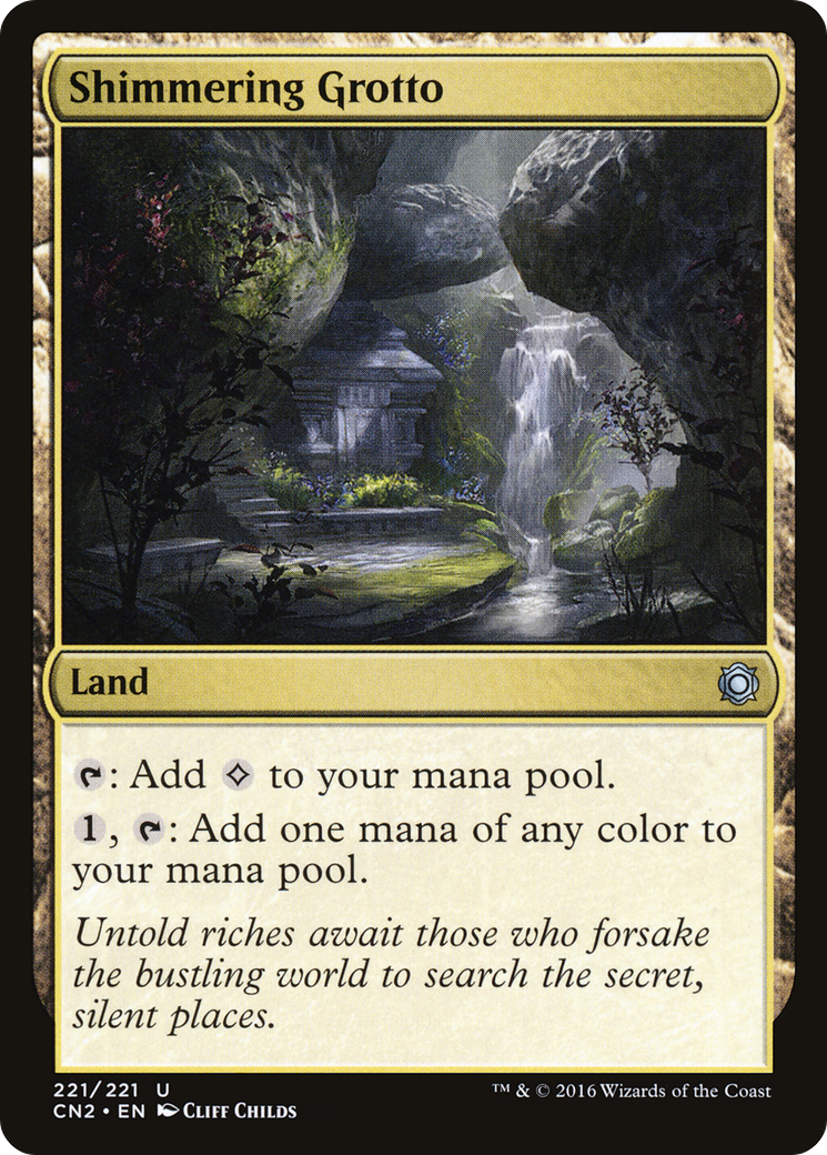 Shimmering Grotto (CN2-221) - Conspiracy: Take the Crown - Premium MTG Single from Wizards of the Coast - Just $0.25! Shop now at Game Crave Tournament Store