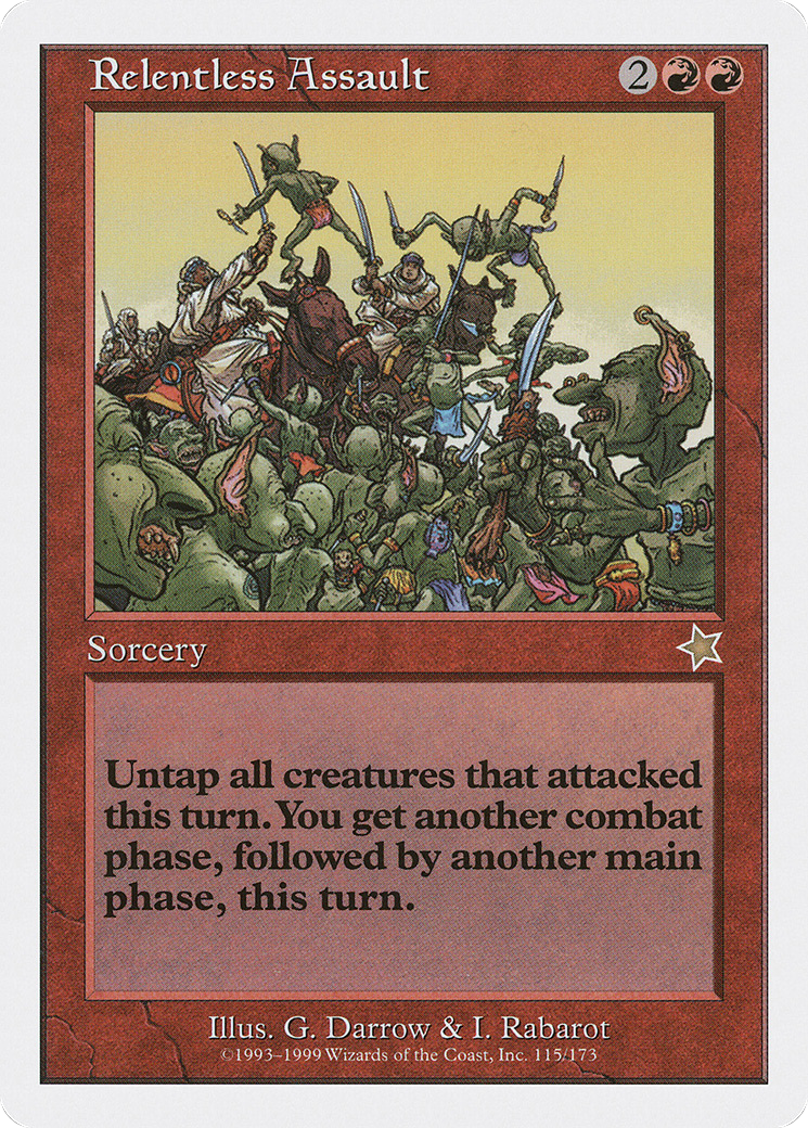 Relentless Assault (S99-115) - Starter 1999 - Premium MTG Single from Wizards of the Coast - Just $1.28! Shop now at Game Crave Tournament Store