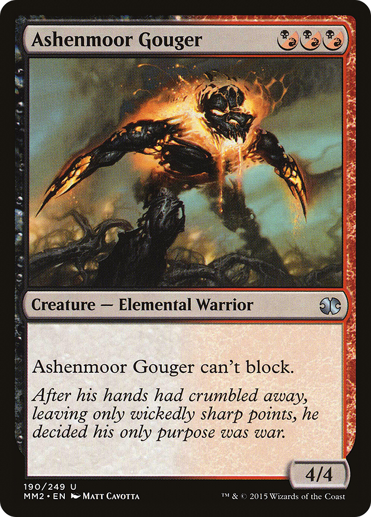 Ashenmoor Gouger (MM2-190) - Modern Masters 2015 Foil - Premium MTG Single from Wizards of the Coast - Just $0.08! Shop now at Game Crave Tournament Store
