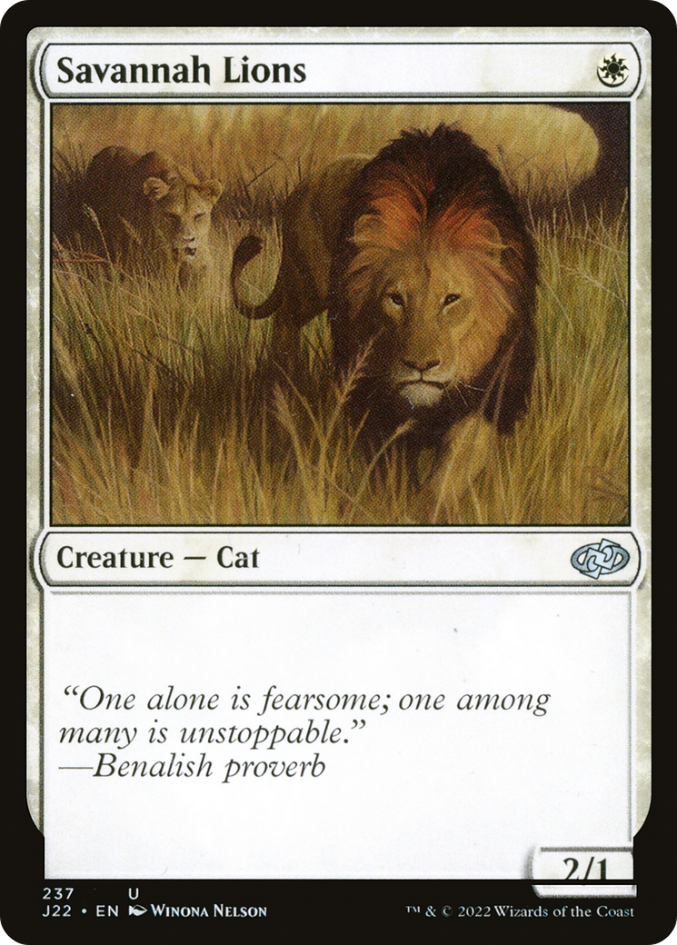Savannah Lions (J22-237) - Jumpstart 2022 - Premium MTG Single from Wizards of the Coast - Just $0.08! Shop now at Game Crave Tournament Store
