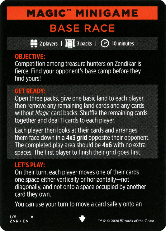 Base Race // Base Race (cont'd) (MZNR-001) - Zendikar Rising Minigames - Premium MTG Single from Wizards of the Coast - Just $0! Shop now at Game Crave Tournament Store