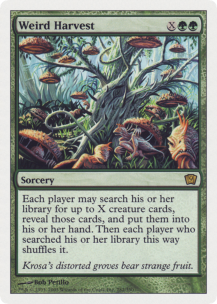 Weird Harvest (9ED-282) - Ninth Edition - Premium MTG Single from Wizards of the Coast - Just $0.38! Shop now at Game Crave Tournament Store