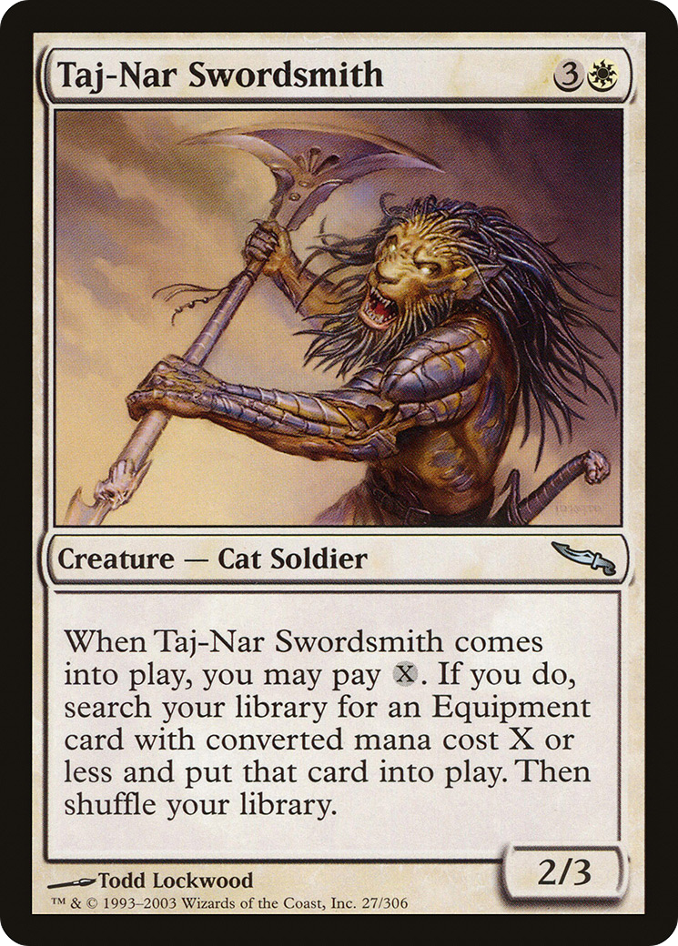 Taj-Nar Swordsmith (MRD-027) - Mirrodin Foil - Premium MTG Single from Wizards of the Coast - Just $1! Shop now at Game Crave Tournament Store