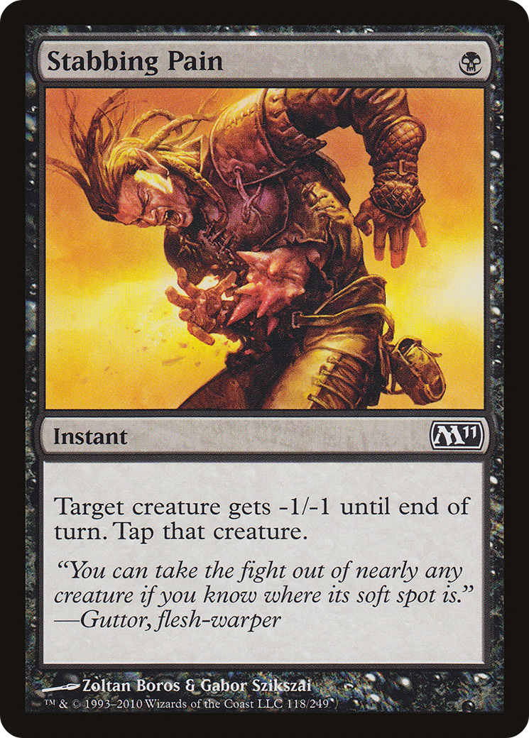 Stabbing Pain (M11-118) - Magic 2011 - Premium MTG Single from Wizards of the Coast - Just $0.08! Shop now at Game Crave Tournament Store