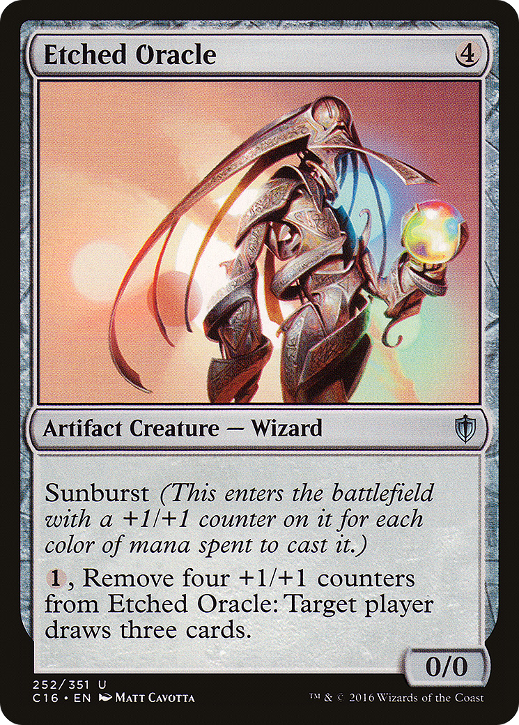 Etched Oracle (C16-252) - Commander 2016 - Premium MTG Single from Wizards of the Coast - Just $0.08! Shop now at Game Crave Tournament Store