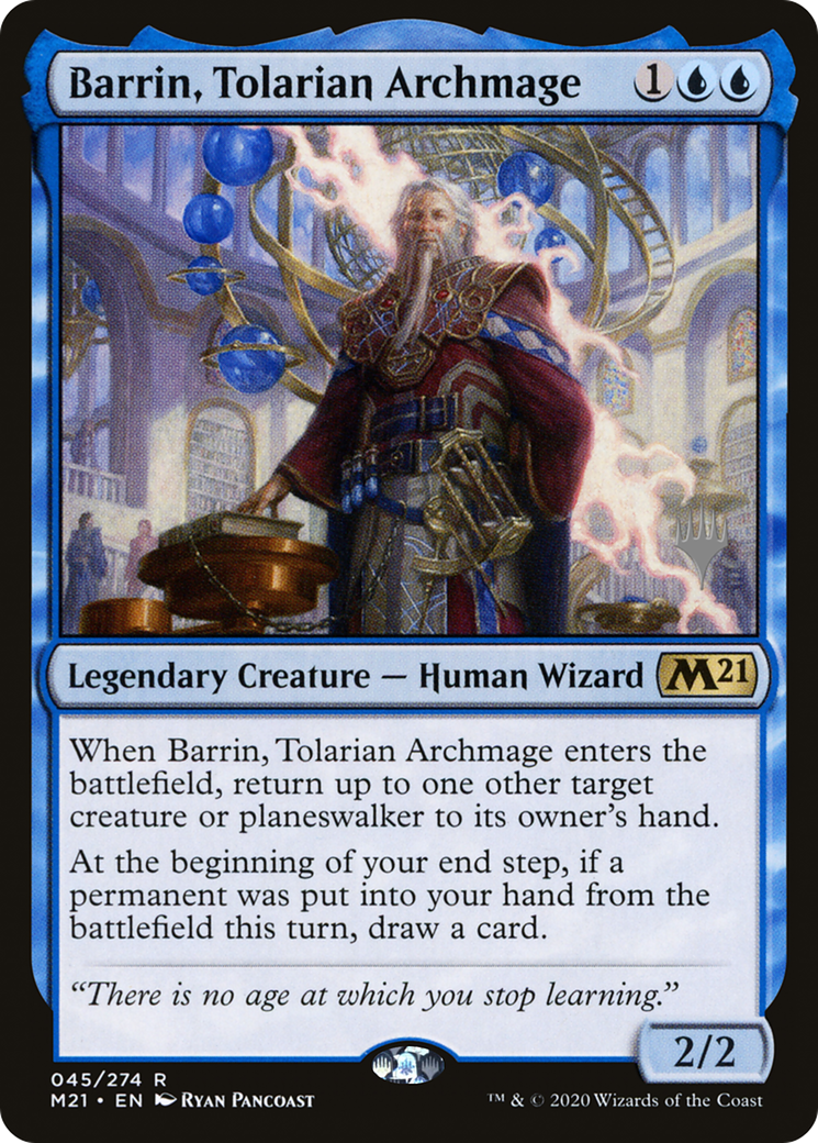 Barrin, Tolarian Archmage (PM21-45P) - Core Set 2021 Promos Foil - Premium MTG Single from Wizards of the Coast - Just $0.11! Shop now at Game Crave Tournament Store