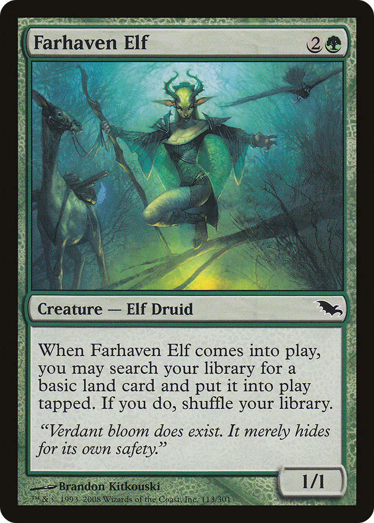 Farhaven Elf (SHM-113) - Shadowmoor Foil - Premium MTG Single from Wizards of the Coast - Just $2.48! Shop now at Game Crave Tournament Store