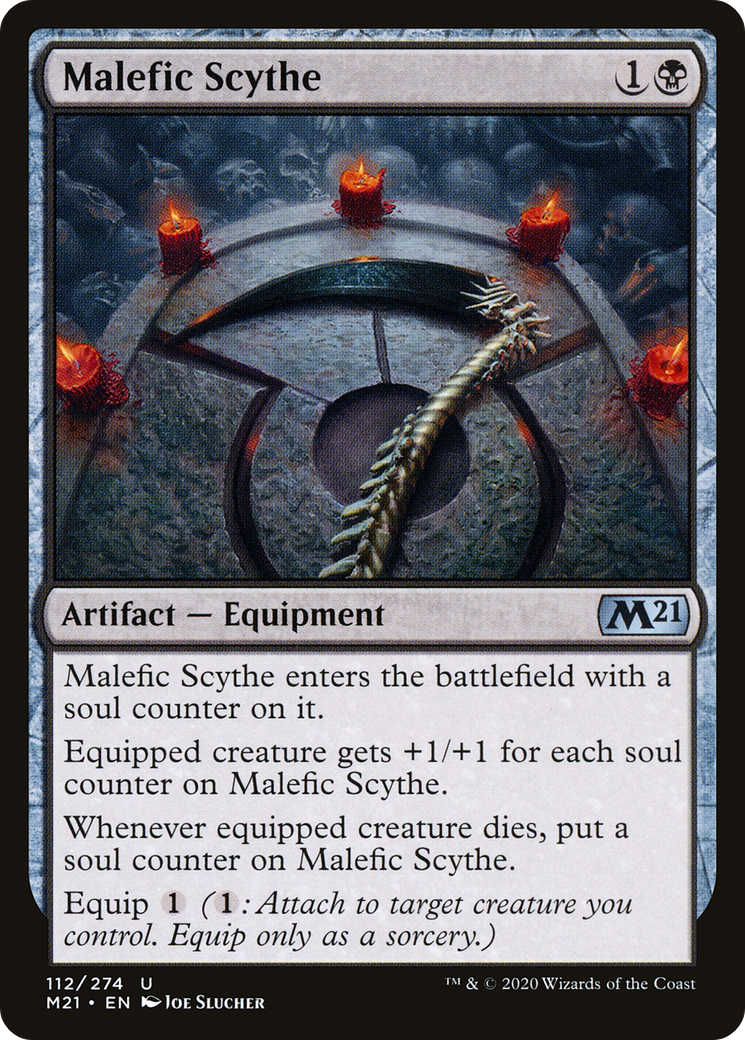 Malefic Scythe (M21-112) - Core Set 2021 Foil - Premium MTG Single from Wizards of the Coast - Just $0.08! Shop now at Game Crave Tournament Store