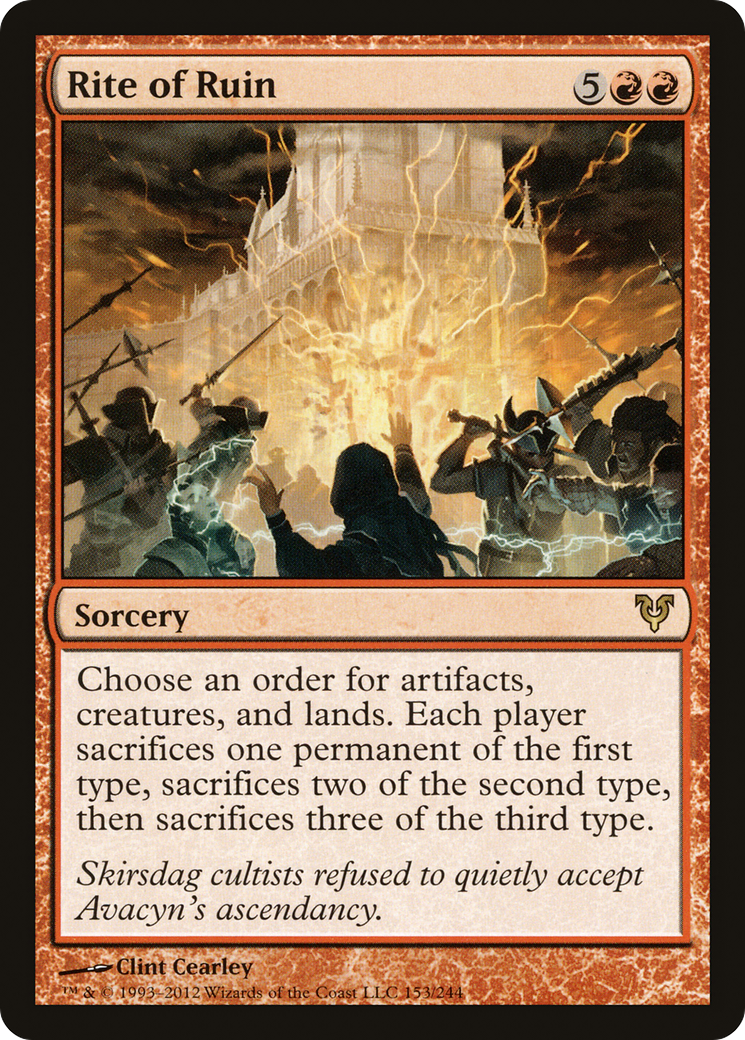 Rite of Ruin (AVR-153) - Avacyn Restored Foil - Premium MTG Single from Wizards of the Coast - Just $0.08! Shop now at Game Crave Tournament Store