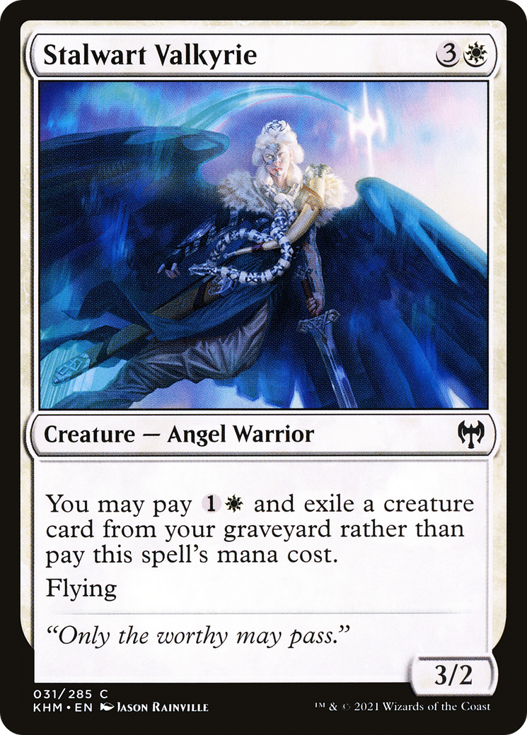 Stalwart Valkyrie (KHM-031) - Kaldheim - Premium MTG Single from Wizards of the Coast - Just $0.08! Shop now at Game Crave Tournament Store