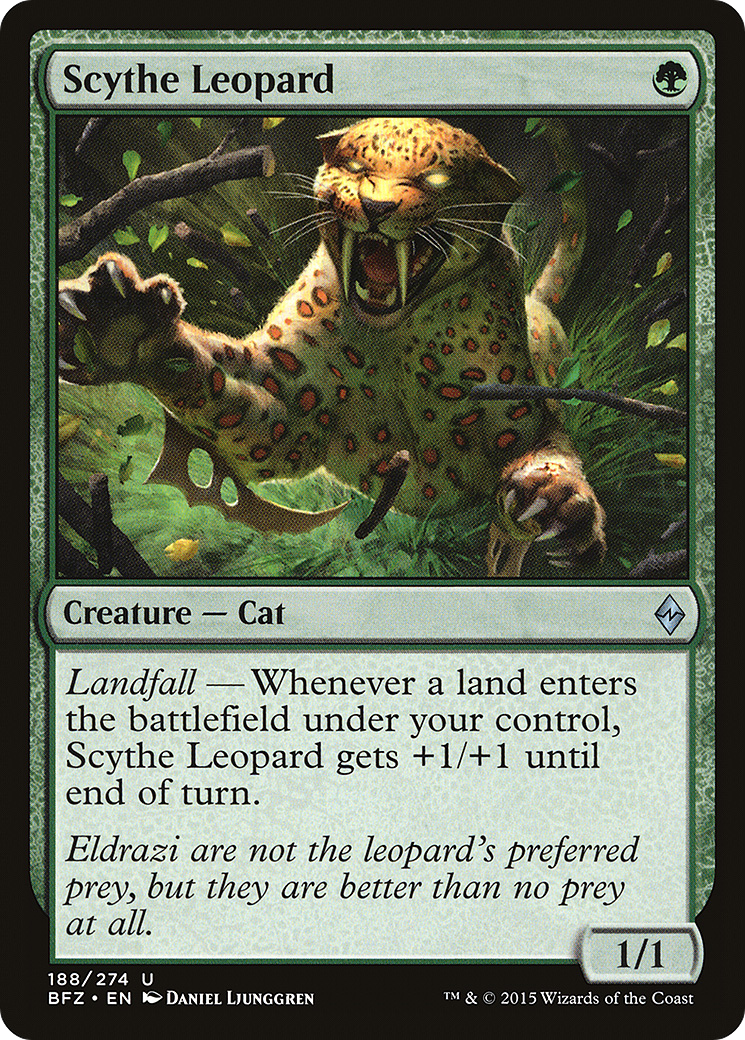 Scythe Leopard (BFZ-188) - Battle for Zendikar Foil - Premium MTG Single from Wizards of the Coast - Just $0.08! Shop now at Game Crave Tournament Store
