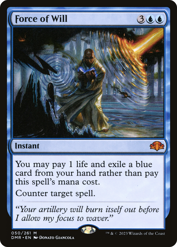 Force of Will (DMR-050) - Dominaria Remastered Foil - Premium MTG Single from Wizards of the Coast - Just $13.95! Shop now at Game Crave Tournament Store