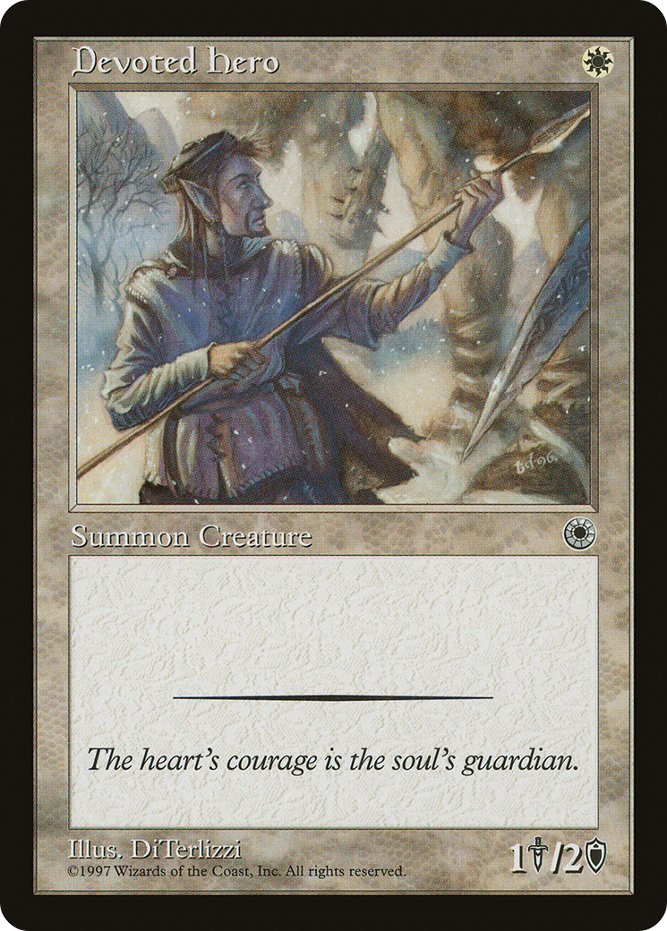 Devoted Hero (POR-013) - Portal - Premium MTG Single from Wizards of the Coast - Just $0.08! Shop now at Game Crave Tournament Store