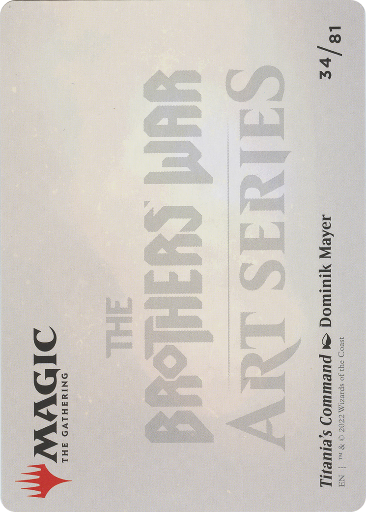 Titania's Command // Titania's Command (ABRO-034) - The Brothers' War Art Series (Borderless) Foil - Premium MTG Single from Wizards of the Coast - Just $0! Shop now at Game Crave Tournament Store