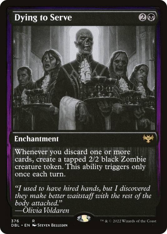 Dying to Serve (DBL-376) - Innistrad: Double Feature - Premium MTG Single from Wizards of the Coast - Just $0.08! Shop now at Game Crave Tournament Store