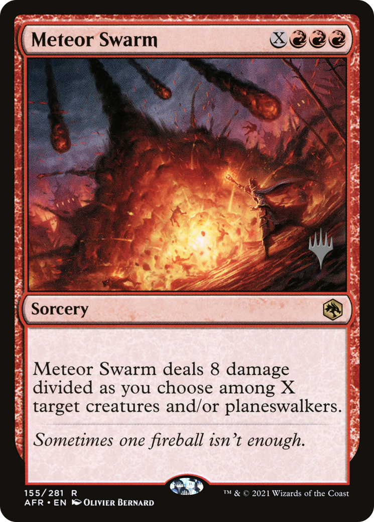 Meteor Swarm (PAFR-155P) - Adventures in the Forgotten Realms Promos Foil - Premium MTG Single from Wizards of the Coast - Just $0.13! Shop now at Game Crave Tournament Store