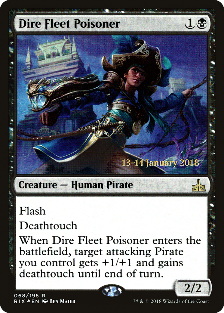 Dire Fleet Poisoner (PRIX-68S) - Rivals of Ixalan Promos Foil - Premium MTG Single from Wizards of the Coast - Just $0.78! Shop now at Game Crave Tournament Store