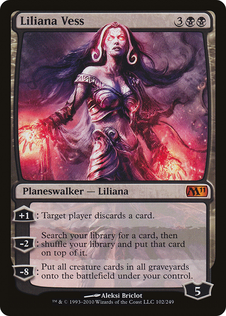 Liliana Vess (M11-102) - Magic 2011 Foil - Premium MTG Single from Wizards of the Coast - Just $7.62! Shop now at Game Crave Tournament Store