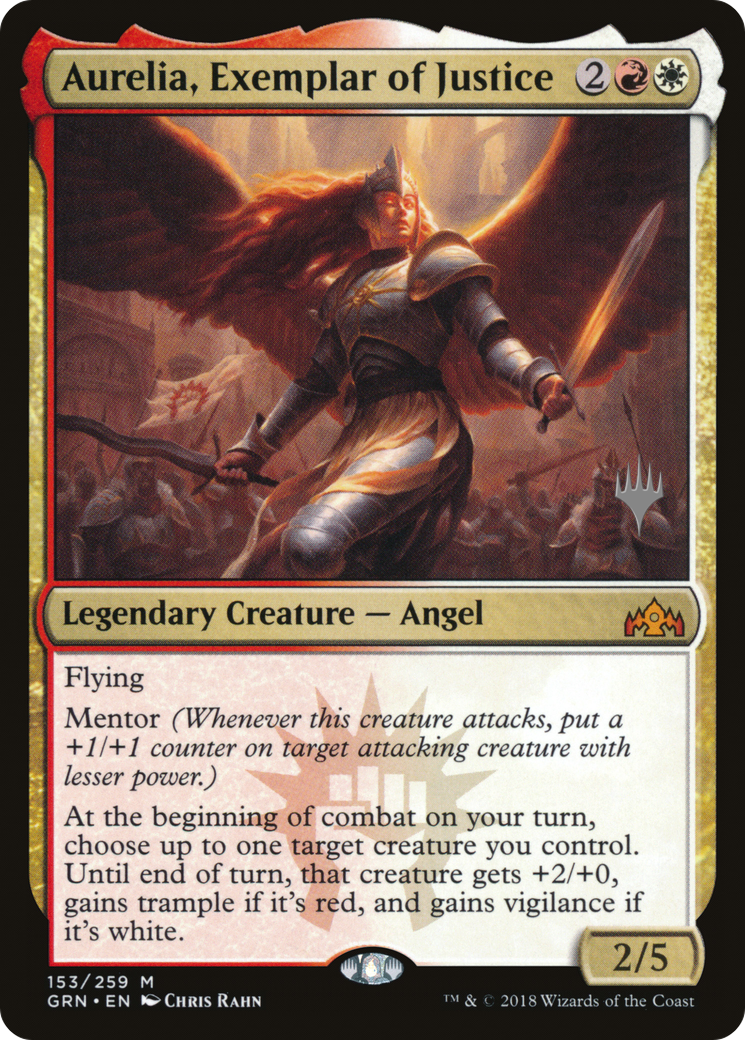 Aurelia, Exemplar of Justice (PGRN-153P) - Guilds of Ravnica Promos - Premium MTG Single from Wizards of the Coast - Just $1.21! Shop now at Game Crave Tournament Store