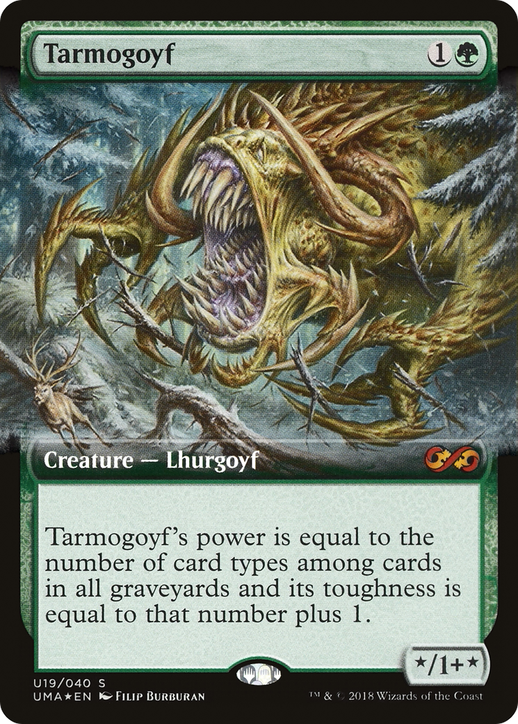 Tarmogoyf (PUMA-U19) - Ultimate Box Topper: (Extended Art) Foil - Premium MTG Single from Wizards of the Coast - Just $6.89! Shop now at Game Crave Tournament Store